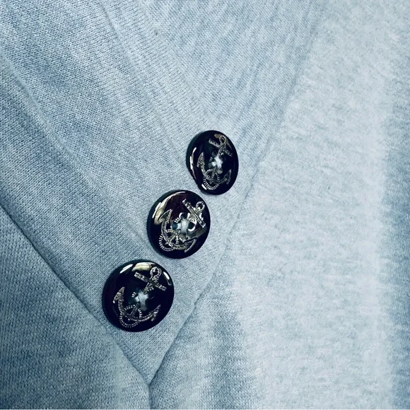 Ulla Popken oversized blue sweater plus size anchor detail 3x - Picture 6 of 7